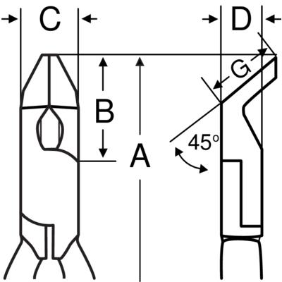 Bahco zijsnijtang plastic 150mm | 2145PD-150