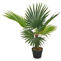 Kunstplant met pot palm 70 cm groen - thumbnail