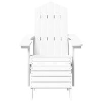 Tuinstoel Adirondack met voetenbank HDPE wit - thumbnail