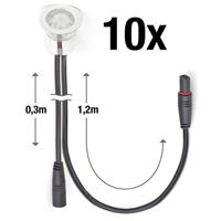 Brilliant G03093/82 Cosa 30 LED-inbouwlamp Set van 10 stuks LED LED vast ingebouwd 1.5 W RVS - thumbnail