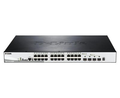 D-Link DGS-1510-28XMP/E Netwerk switch RJ45/SFP+ 24 + 4 poorten 128 Gbit/s PoE-functie