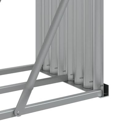 Haardhoutopslag 300x45x100 cm gegalvaniseerd staal houtlook - thumbnail