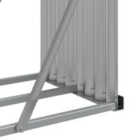 Haardhoutopslag 300x45x100 cm gegalvaniseerd staal houtlook - thumbnail