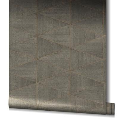 Marburg Travertino Behang met gevlochten wickerlook - 33383