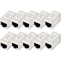 Digitus DN-93905-10 Digitus CAT 6A modulaire koppeling, afgeschermd - 10 st. DN-93905-10 RJ45, behuizing (koppeling) Aantal polen (sensoren) 8 Zilver 10 stuk(s) - thumbnail