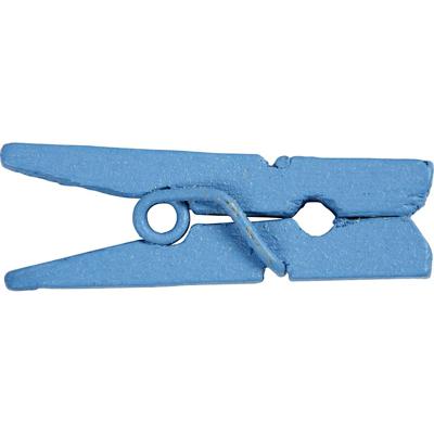 Creativ Company Mini wasknijpers, l: 25 mm, b: 3 mm, blauw, 36 stuk/ 1 doos