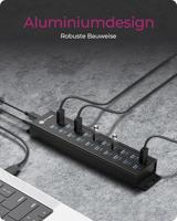 ICY BOX IB-HUB1720-U3 Zwart - thumbnail