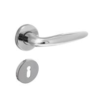 Deurkruk Sigaar op rozet verdekt ø49x7mm en sleutelrozetten chroom - thumbnail