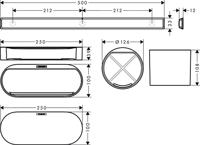 Hansgrohe WallStoris Bundelset Badkamer 50cm Mat Zwart - thumbnail