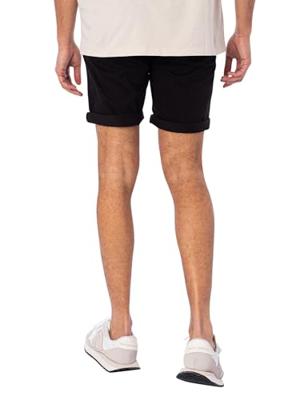 JACK & JONES JEANS INTELLIGENCE regular fit chino short Bowie zwart JACK & JONES JEANS INTELLIGENCE regular fit chino short Bowie zwart