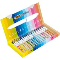 Bic Colours Collector Box 4-kleurenbalpen, medium, klassieke, pastel en fasion inktkleuren, doos van 15 s - thumbnail