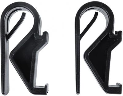 Basil hook-on sports - zwarte haken voor smallere bagagedragers (10-12mm)