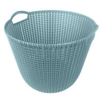 Curver knit mand rond L 30 liter misty blue - thumbnail