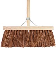 Talen tools bezem 37 cm bruin met steel - thumbnail