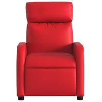 Fauteuil verstelbaar kunstleer rood - thumbnail