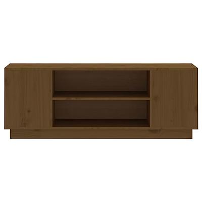 Tv-meubel 110x35x40,5 cm massief grenenhout honingbruin