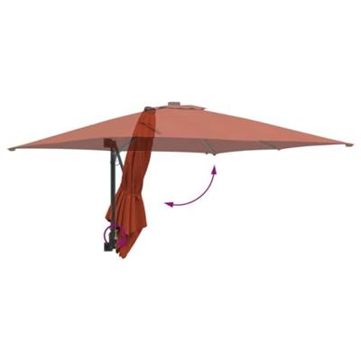 Tuinparasol Terracotta 248.5 x 247.5 x 160 cm Stof
