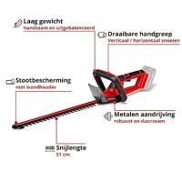 Einhell GC-CH 18/50 Li-Solo Power X-Change Heggenschaar Accu Zonder lader, Zonder accu Li-ion 550 mm - thumbnail