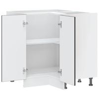 Keuken hoekonderkast Lucca bewerkt hout zwart - thumbnail