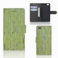 Huawei Ascend P8 Lite | Book Style Case | Green Wood - thumbnail