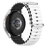 Ocean Style bandje - Wit / zwart - Garmin Vivoactive 6 / Vivoactive 5 / Vivoactive 3 - thumbnail