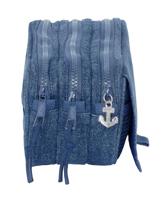 Pennenetui met 3 vakken Donald Blauw 21,5 x 10 x 8 cm - thumbnail