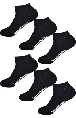 BENYSØN 6-paar Bamboe sneakersokken - Naadloos - Enkelsokken voor dames en heren