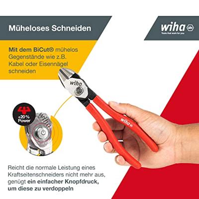 Wiha High-performance zijkniptang BiCut® Classic met DynamicJoint® omschakelbaar | 200 mm - 38981 - 38981