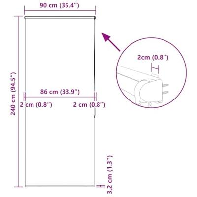 Doucherolgordijn met cassette 90x240 cm stofbreedte 86 cm Doucherolgordijn met cassette 90x240 cm stofbreedte 86 cm