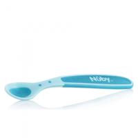 Nuby lepels warmtegevoelig 22,5 cm mintgroen 3m+ 3 stuks - thumbnail