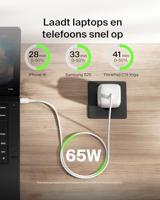 Belkin USB-C oplader 65 W - usb c charger, wandlader, Type C telefoonlader - Compatibel met Apple iPhone 16/15/14/13, Galaxy S25, Google Pixel 9, MacBook, iPad, AirPods, Chromebook en meer- Wit - thumbnail
