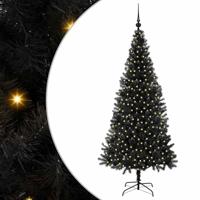 VidaXL Kerstboom met 300 led met standaard zwart 180 cm pvc - thumbnail