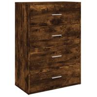 Dressoir 60x31x84 cm bewerkt hout gerookt eikenkleurig - thumbnail