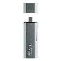 PNY R-TC-UA-3N1E01-RB Externe geheugenkaartlezer USB-C 3.2 Gen 1 Metallic - thumbnail