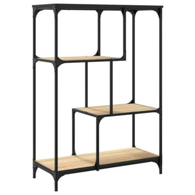 Boekenrek 81x36x115 cm bewerkt hout en staal sonoma eikenkleur Boekenrek 81x36x115 cm bewerkt hout en staal sonoma eikenkleur