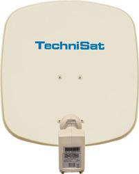 TechniSat DIGIDISH 45 - Satellietschotel voor 2 deelnemers (45 cm klein satellietsysteem - complete set met muurbeugel en universele dubbele LNB) beige