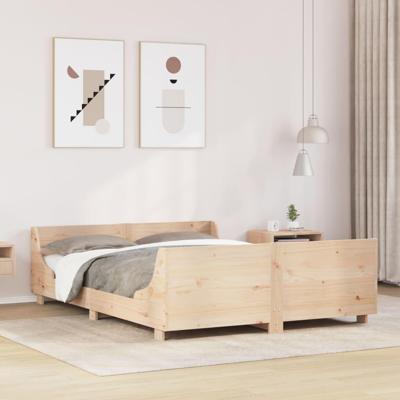 Bedframe zonder matras massief grenenhout 150x200 cm