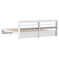 Bedframe met hoofdeinde zonder matras 180x200 cm wit - thumbnail