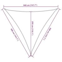 Zonnezeil 160 g/m driehoekig 3,6x3,6x3,6 m HDPE zandkleurig - thumbnail