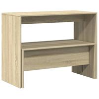 3-delige Eettafel en bankenset bewerkt hout sonoma eikenkleurig - thumbnail