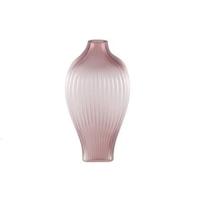PTMD Halde Light Purple solid glass vase ribbed high - thumbnail
