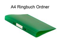 Q-CONNECT ringmap, PP, 2 ringen, 25 mm, transparant groen - thumbnail