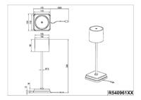 Trio Oplaadbare tafellampFernandez wit - R54096131 - thumbnail