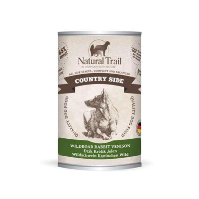 NATURAL TRAIL Country Side Wild Zwijn Konijn Hert - Natvoer voor honden - 400 g