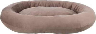 TRIXIE Hondenbed Talia ovaal 80 x 65 cm in bruin - gezellig hondenkussen met fijn fluwelen gevoel - hondenmand voor kleine honden - antislip en wasbaar - 37834