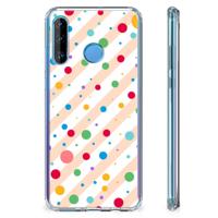Huawei P30 Lite Doorzichtige Silicone Hoesje Dots - thumbnail