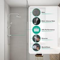 Showerpipe HansGrohe Vernis Blend 200 1 Jet Reno EcoSmart Chroom - thumbnail