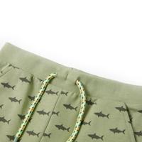 Kindershorts met trekkoord 104 lichtkaki - thumbnail