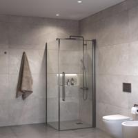 Douchecabine Sanivo Suno Helder Glas Met Gunmetal Profiel (Alle Maten) - thumbnail