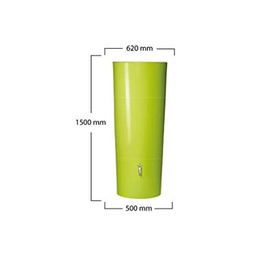 Garantia regenton met bloembak 350 liter groen